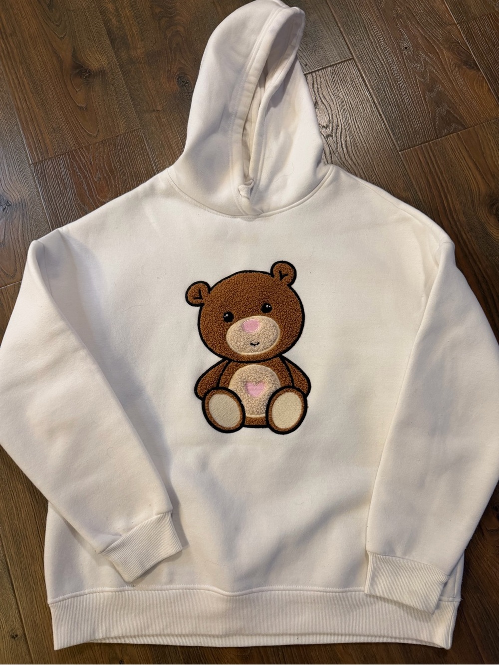 Fb sister Women's Hoodie with Brown Teddy Bear